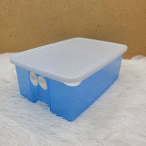 Tupperware Blue and White FridgeSmart Medium 2 Vent Container